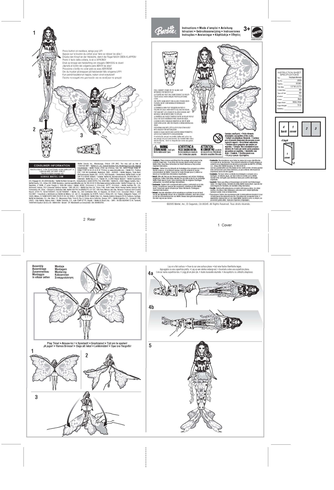 Fisher-Price J6060 Instruction Sheet