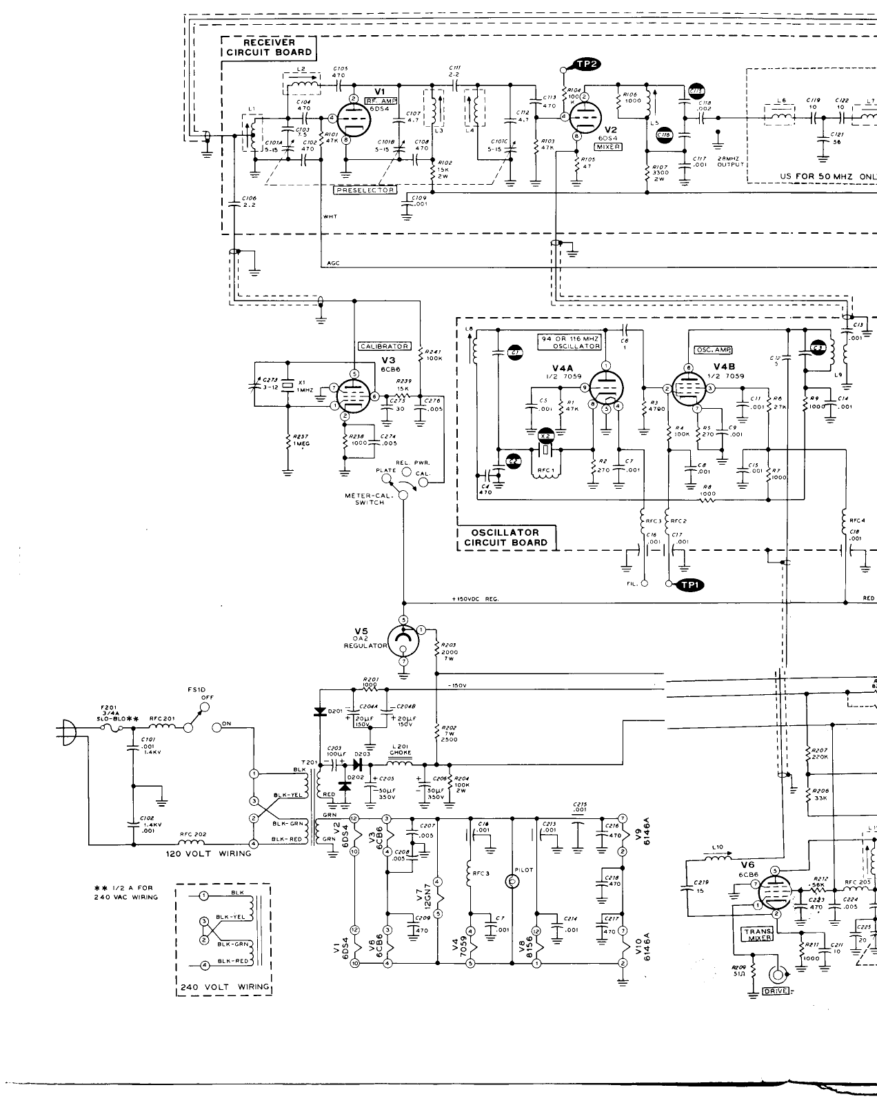 Heath Company SB-500 Schematic