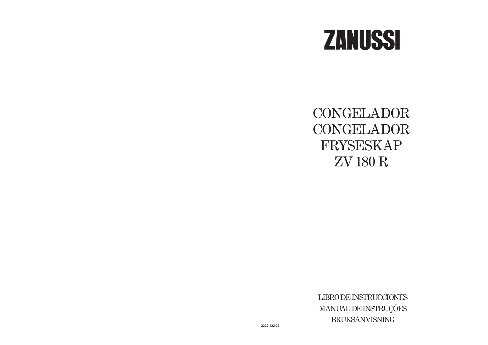 Zanussi ZV180R User Manual