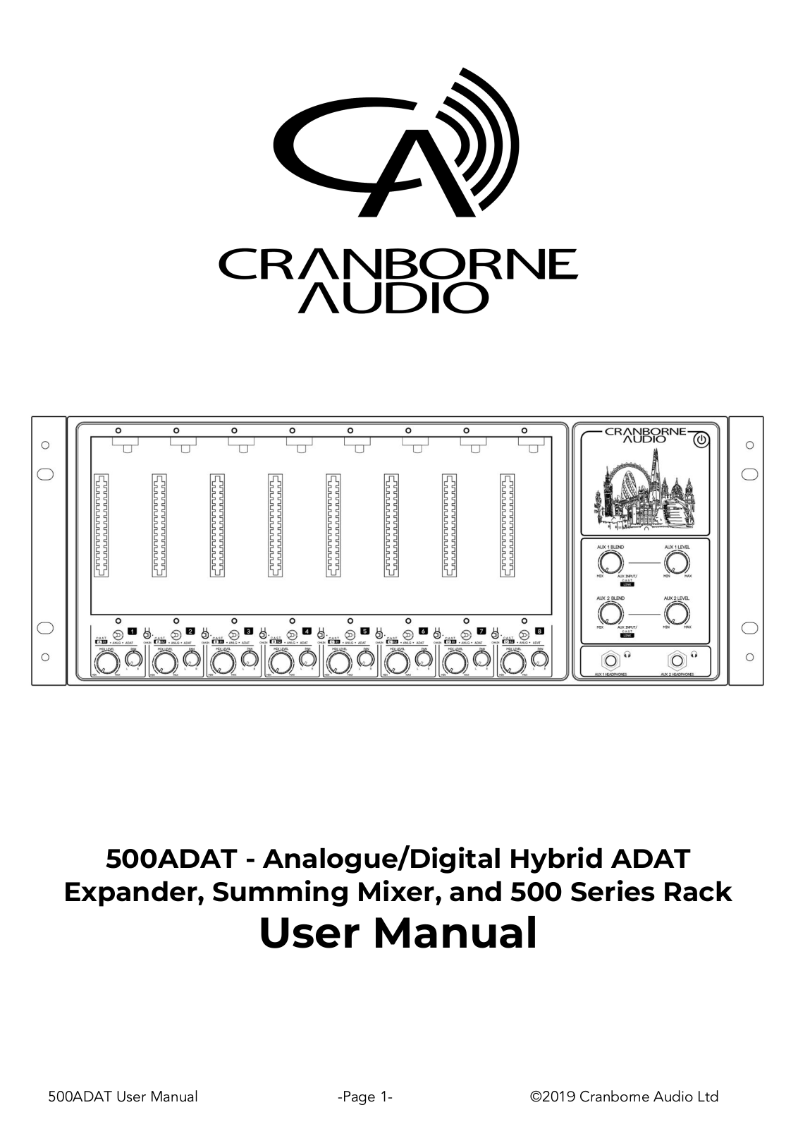 Cranborne Audio 500ADAT User manual