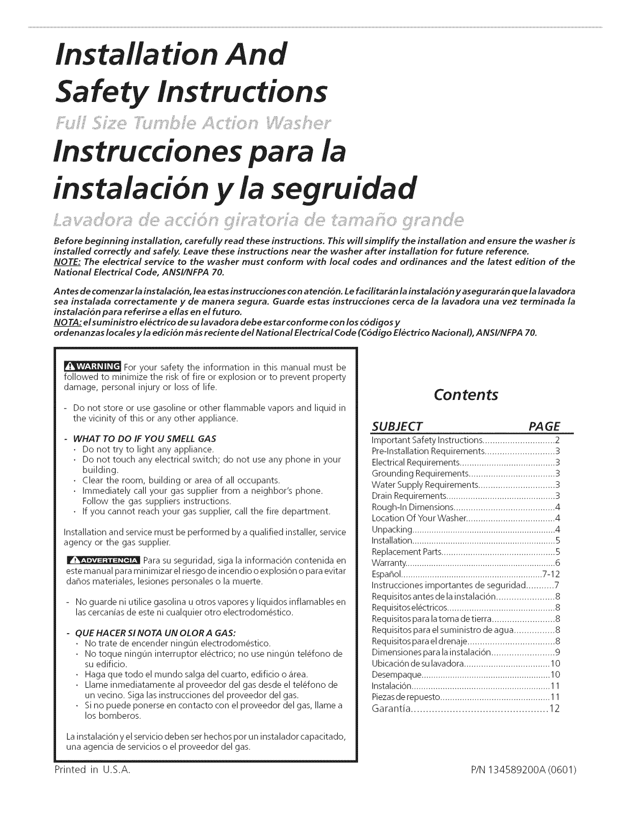 Frigidaire FCCW3000ES0 Installation Guide - ManualMachine.com