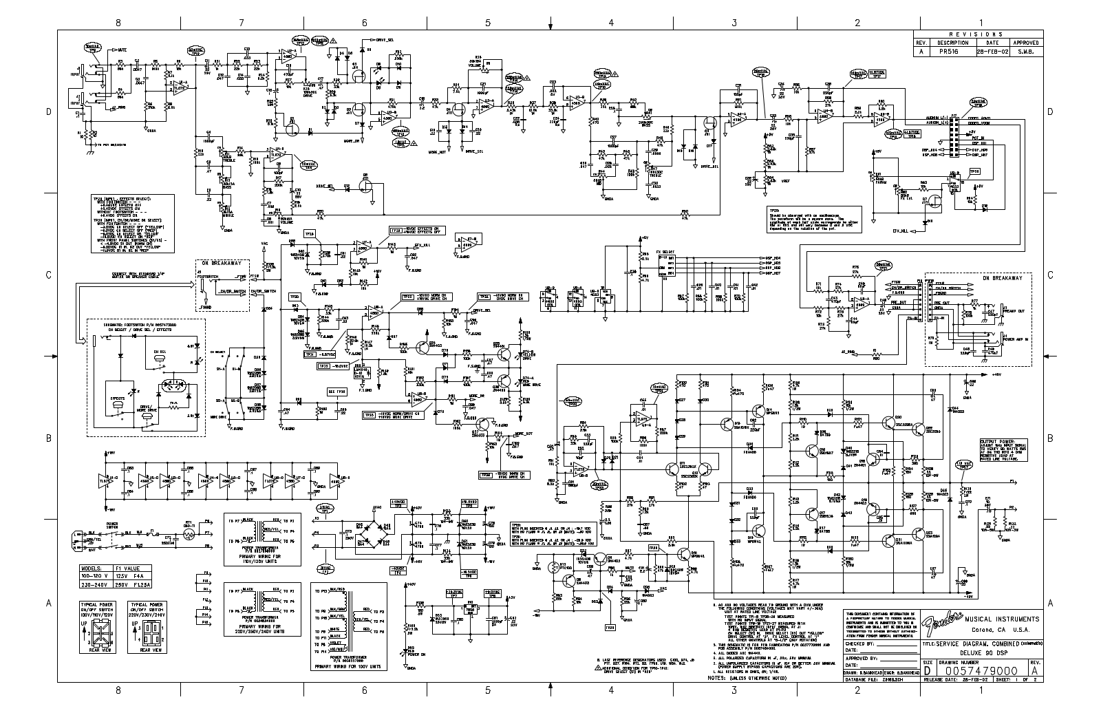 Fender Deluxe-90-DSP Schematic