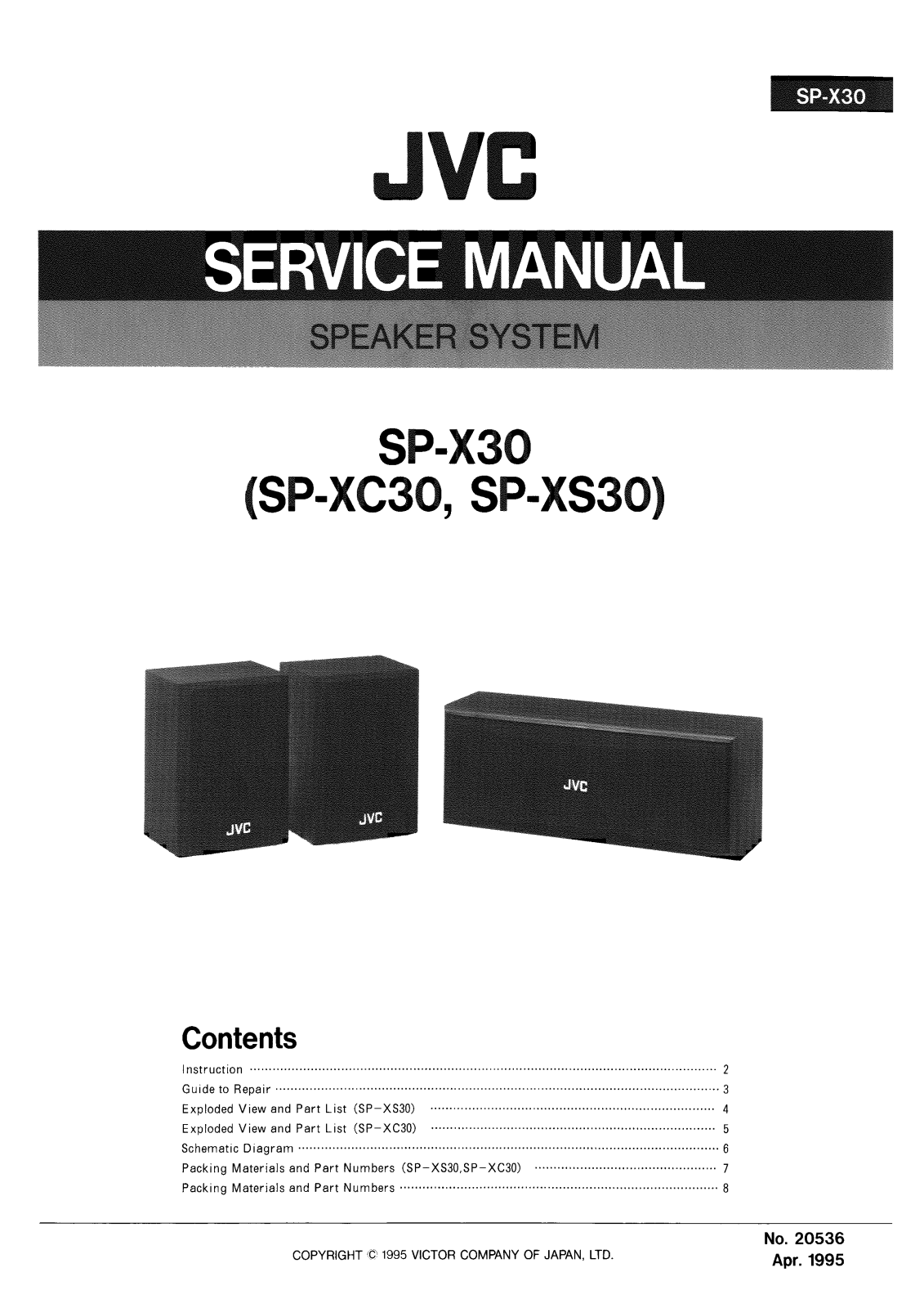 JVC SPX-30 Service manual