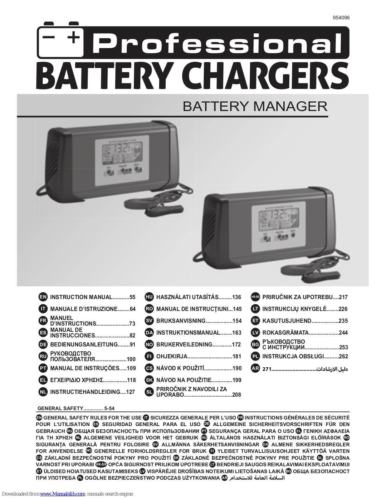 Telwin BATTERY MANAGER Instruction Manual