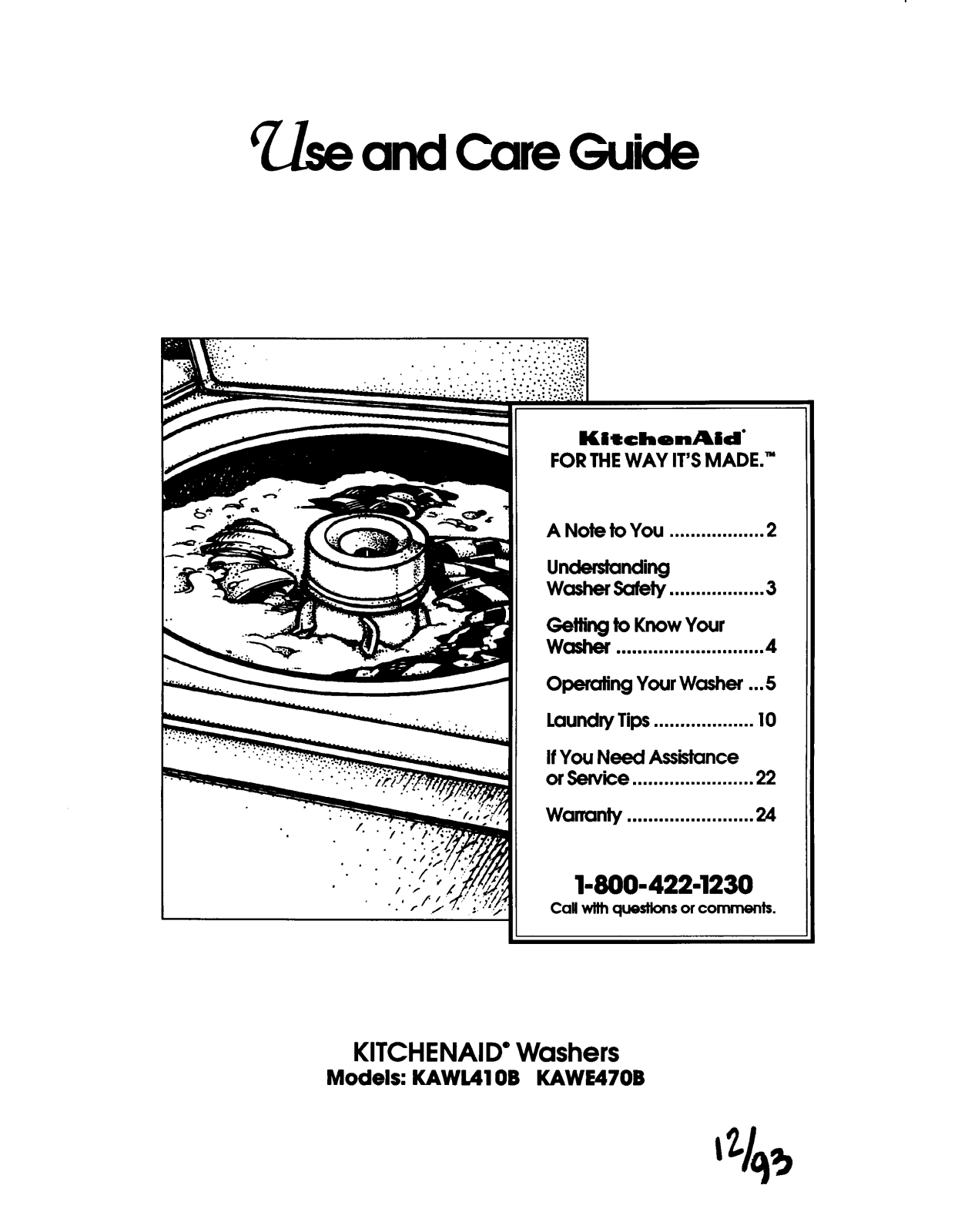 KitchenAid KAWE470B, KAWL410B User Manual