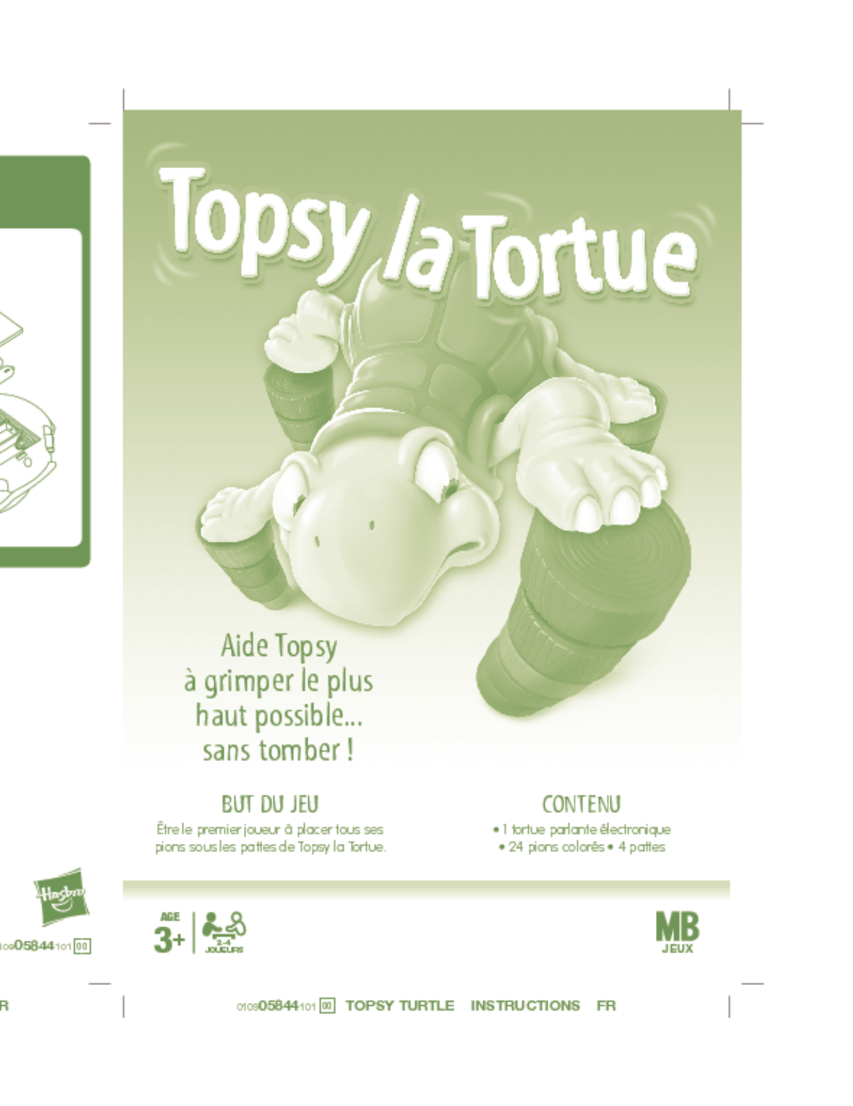 HASBRO JEU TOPSY LA TORTUE User Manual