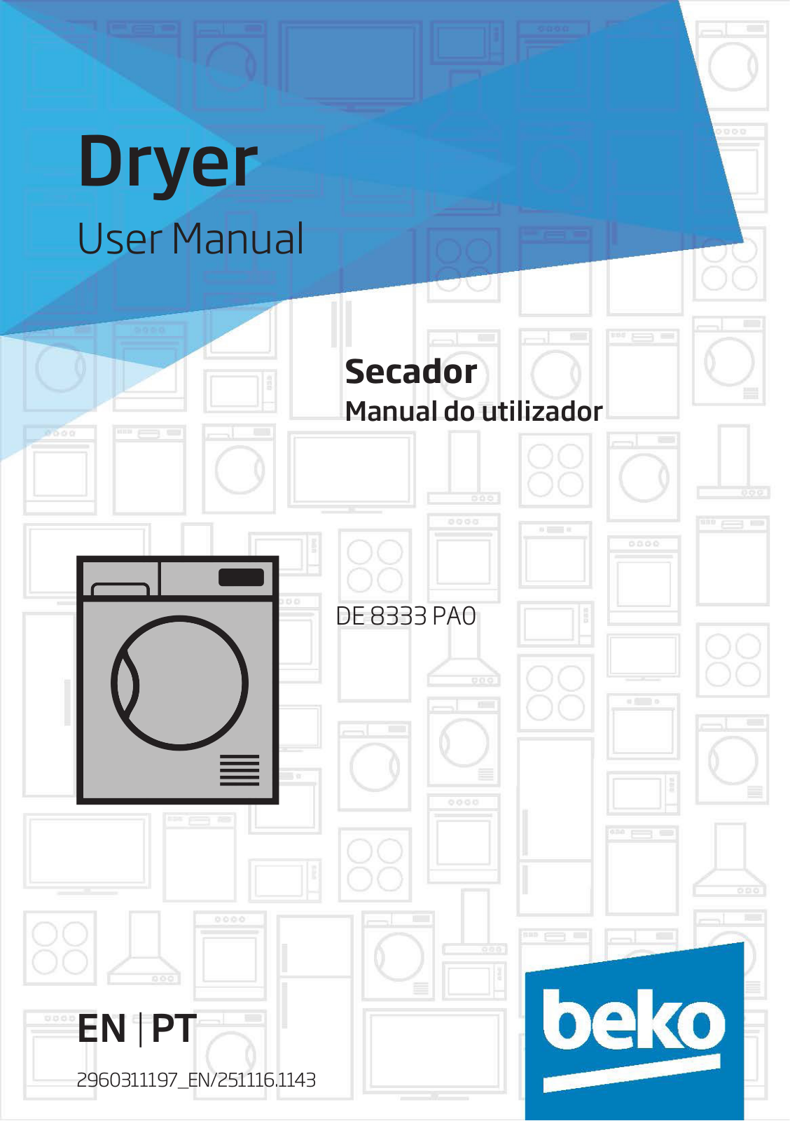 Beko DE 8333 PA0 User manual