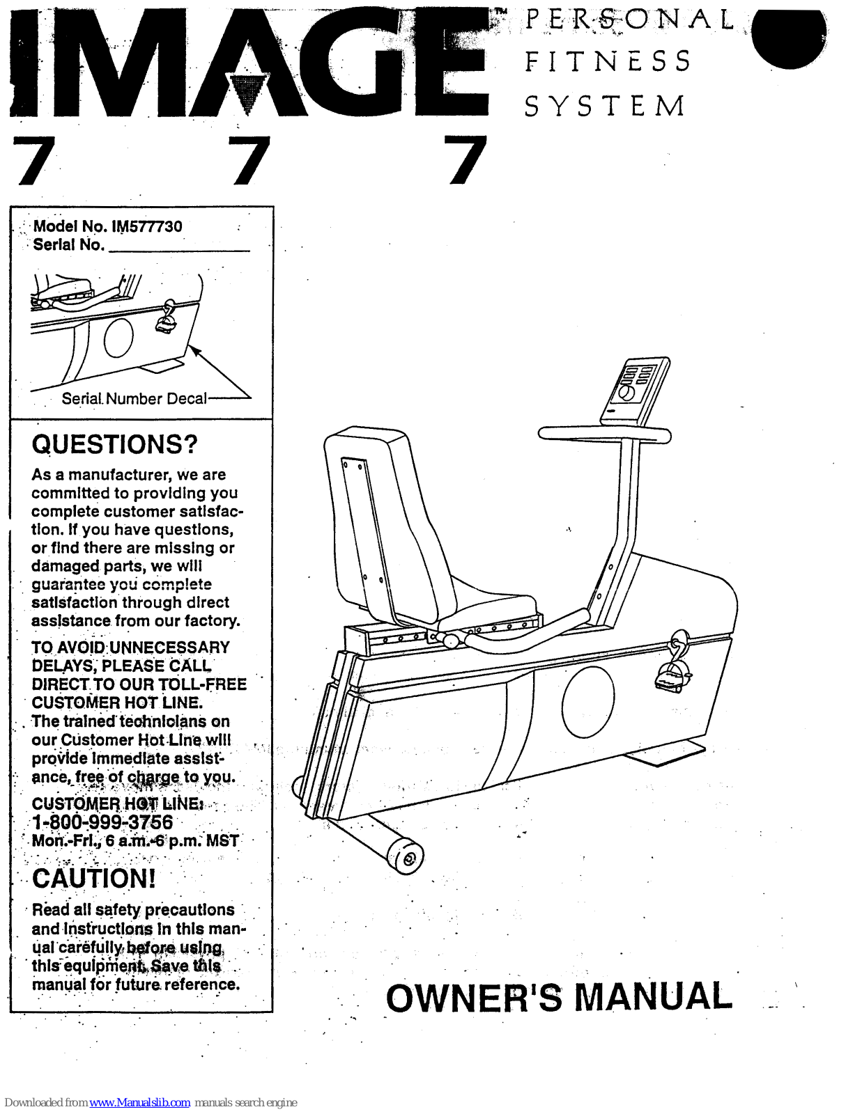 Image 777, IM577730 User Manual