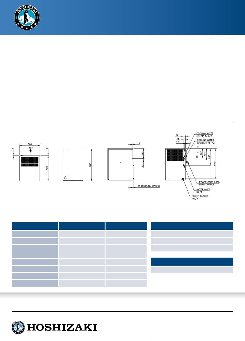 Hoshizaki IM-240ANE-23, IM-240ANE, IM-240AWNE Datasheet