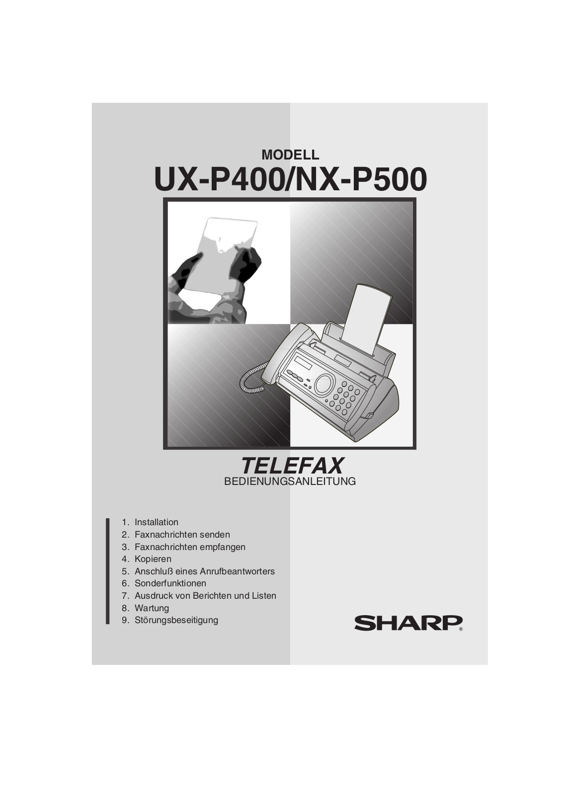 SHARP UX-P400DE, UX-P500DE User Manual