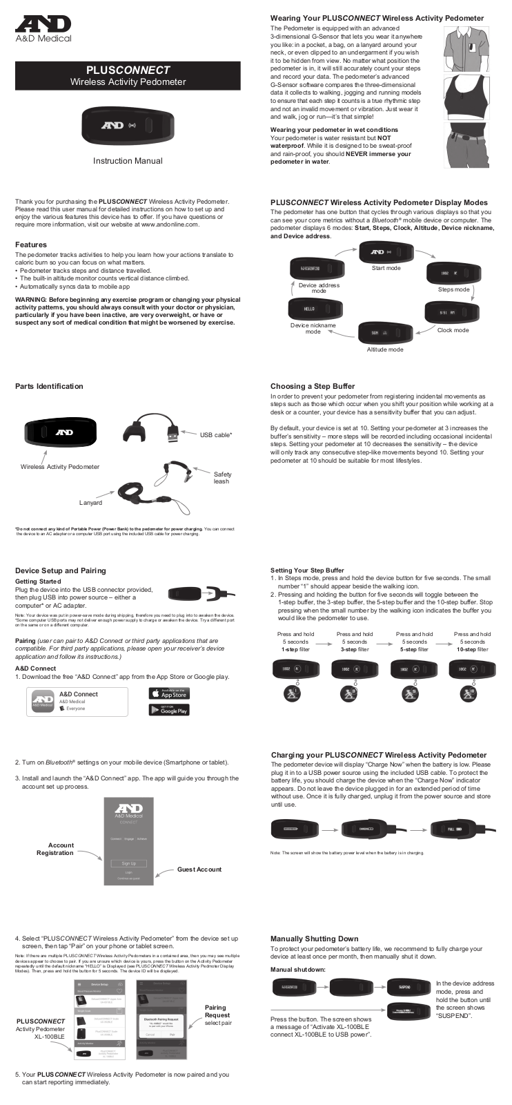 A and D Engineering XL 100BLE User Manual