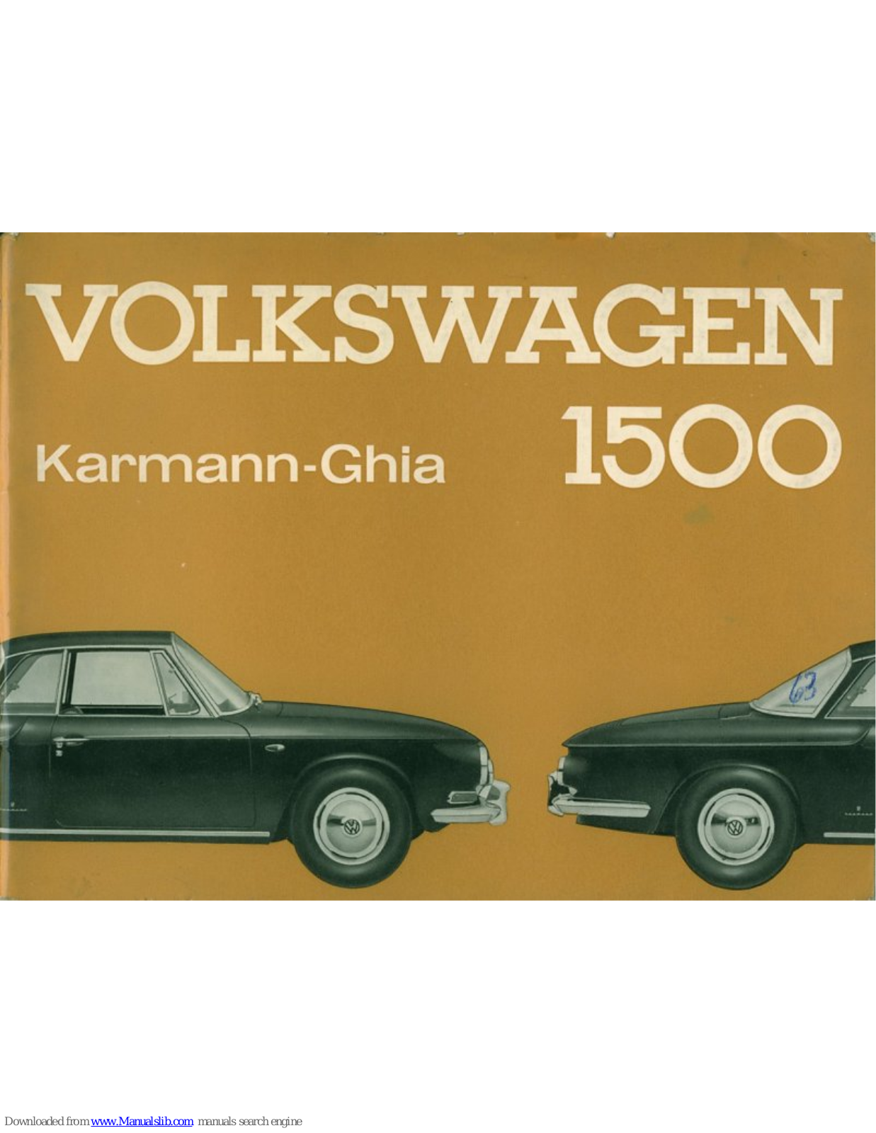 Volkswagen Karmann Chia 1500 Instruction Manual