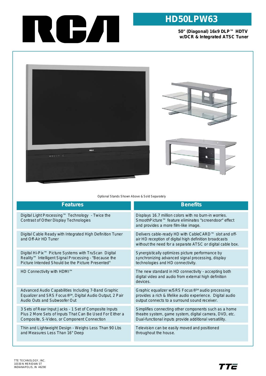 RCA HD50LPW63 User Manual