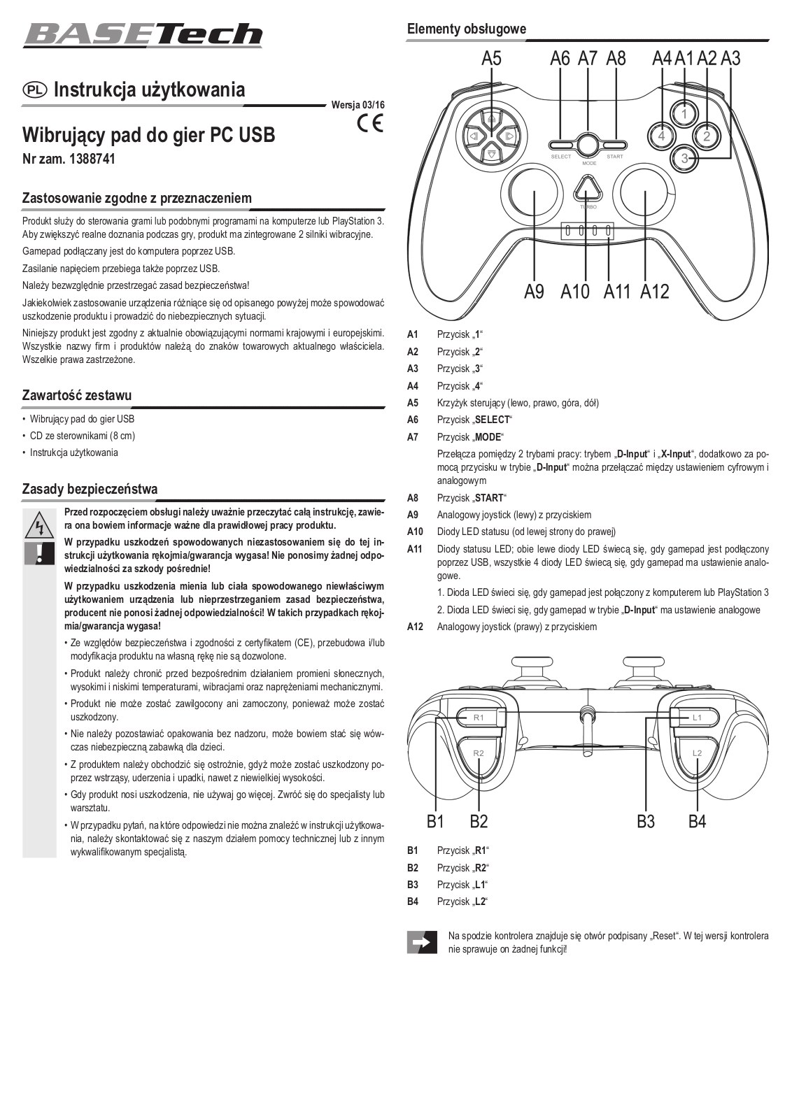 Basetech 1388741 User guide