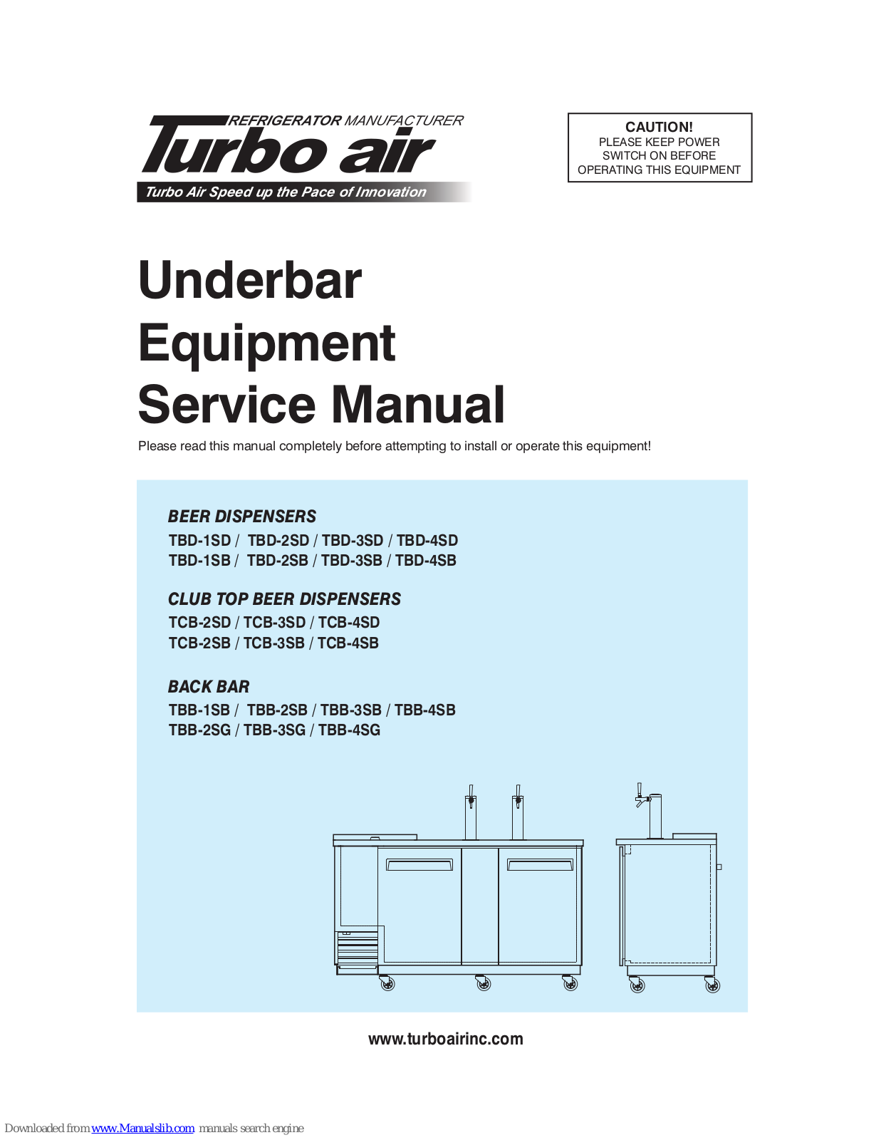 Turbo Air TBD-2SB, TBD-3SD, TBD-4SB, TBD-3SB, TCB-2SD Service Manual