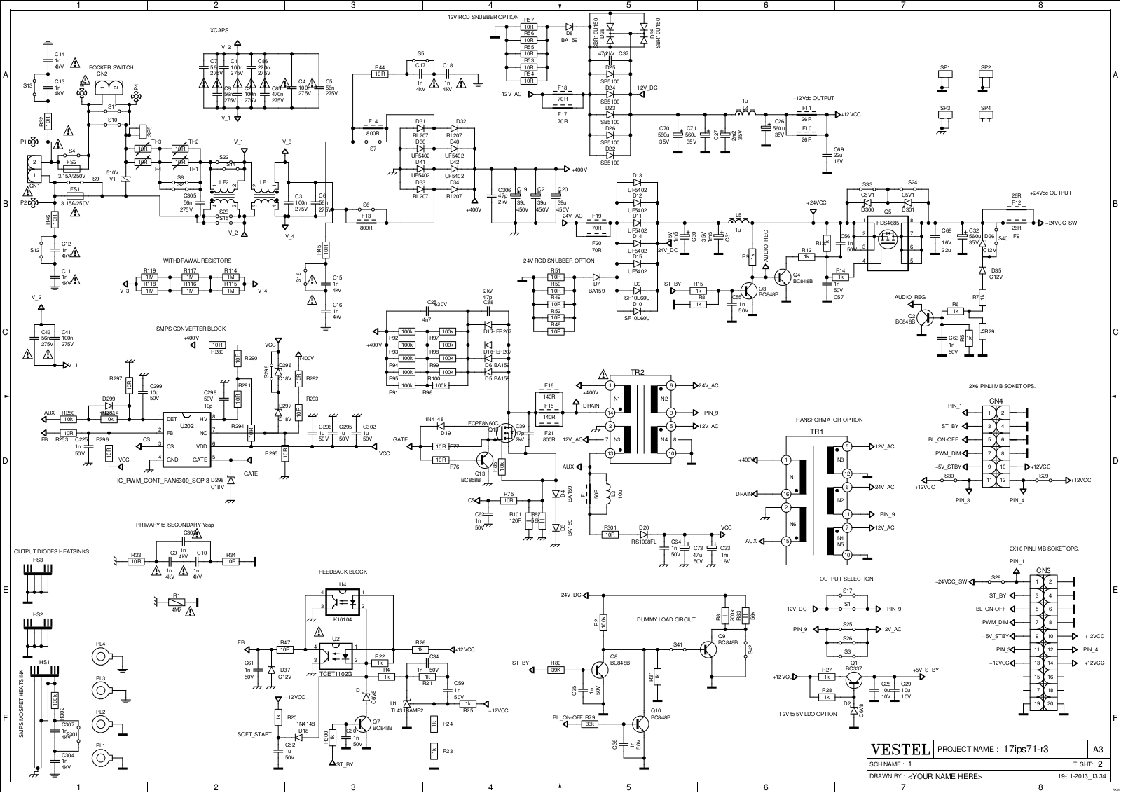 Vestel 17IPS71-R3 Schematic