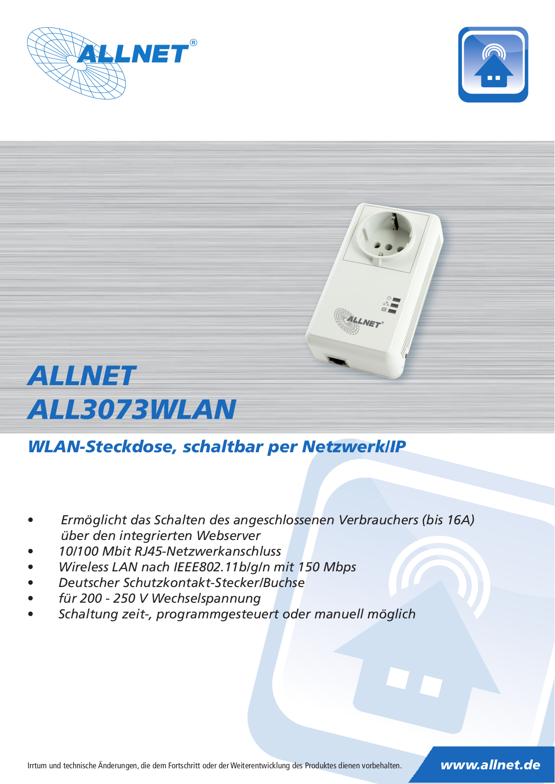 Allnet ALL3073WLAN User manual