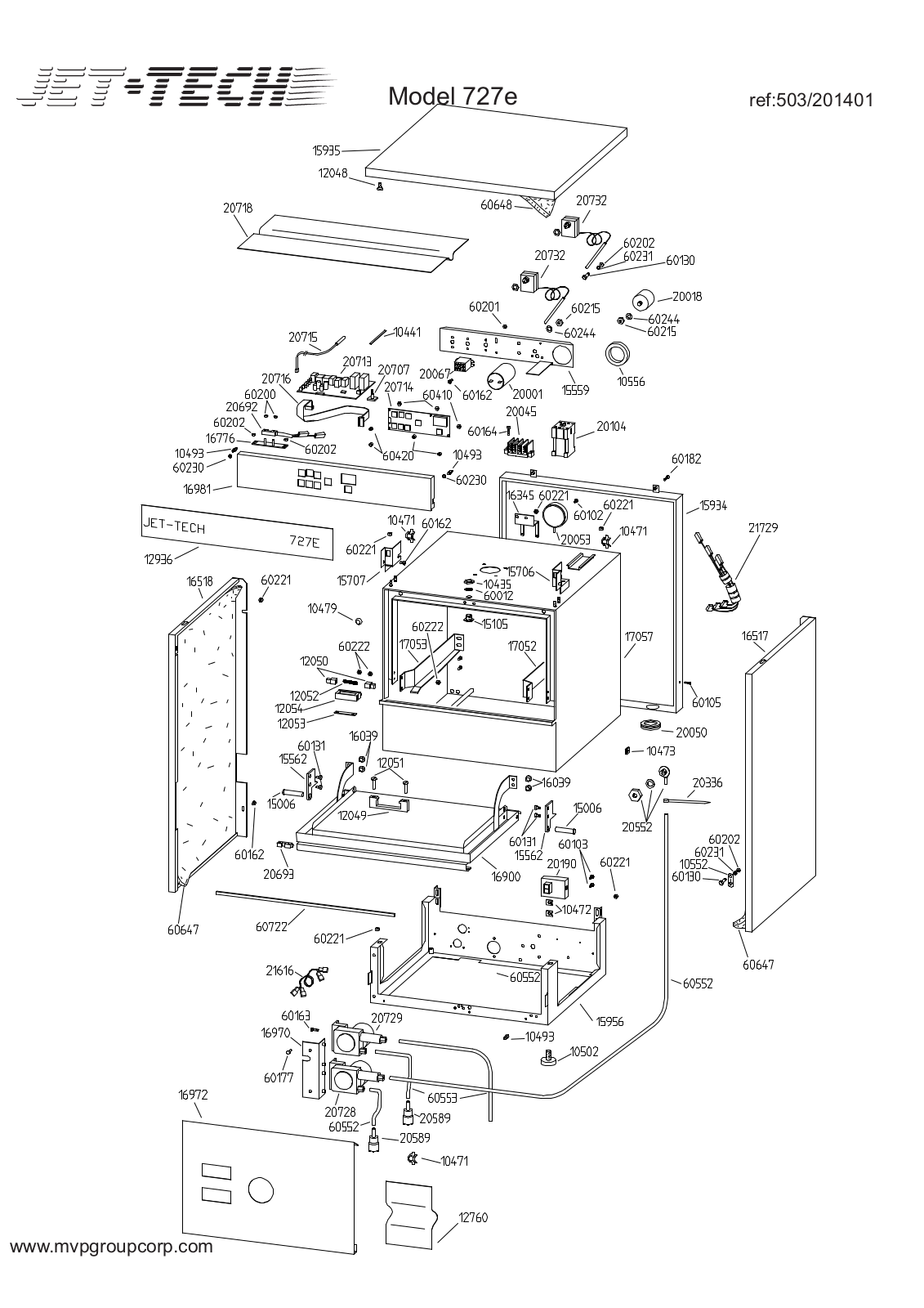 Jet Tech 727E Parts Manual