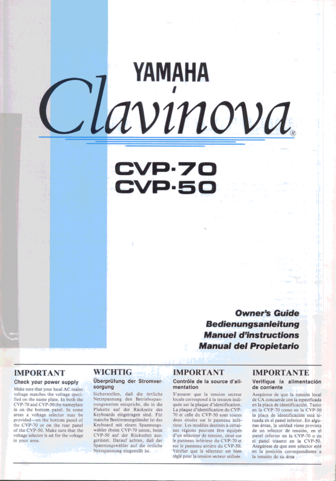 Yamaha CVP-50 User Manual