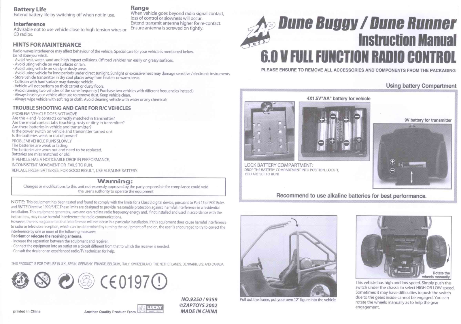 Zaptoys 9350 59 49 User Manual