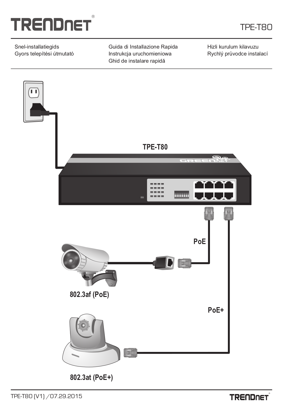 Trendnet TPE-T80 Quick Installation Guide