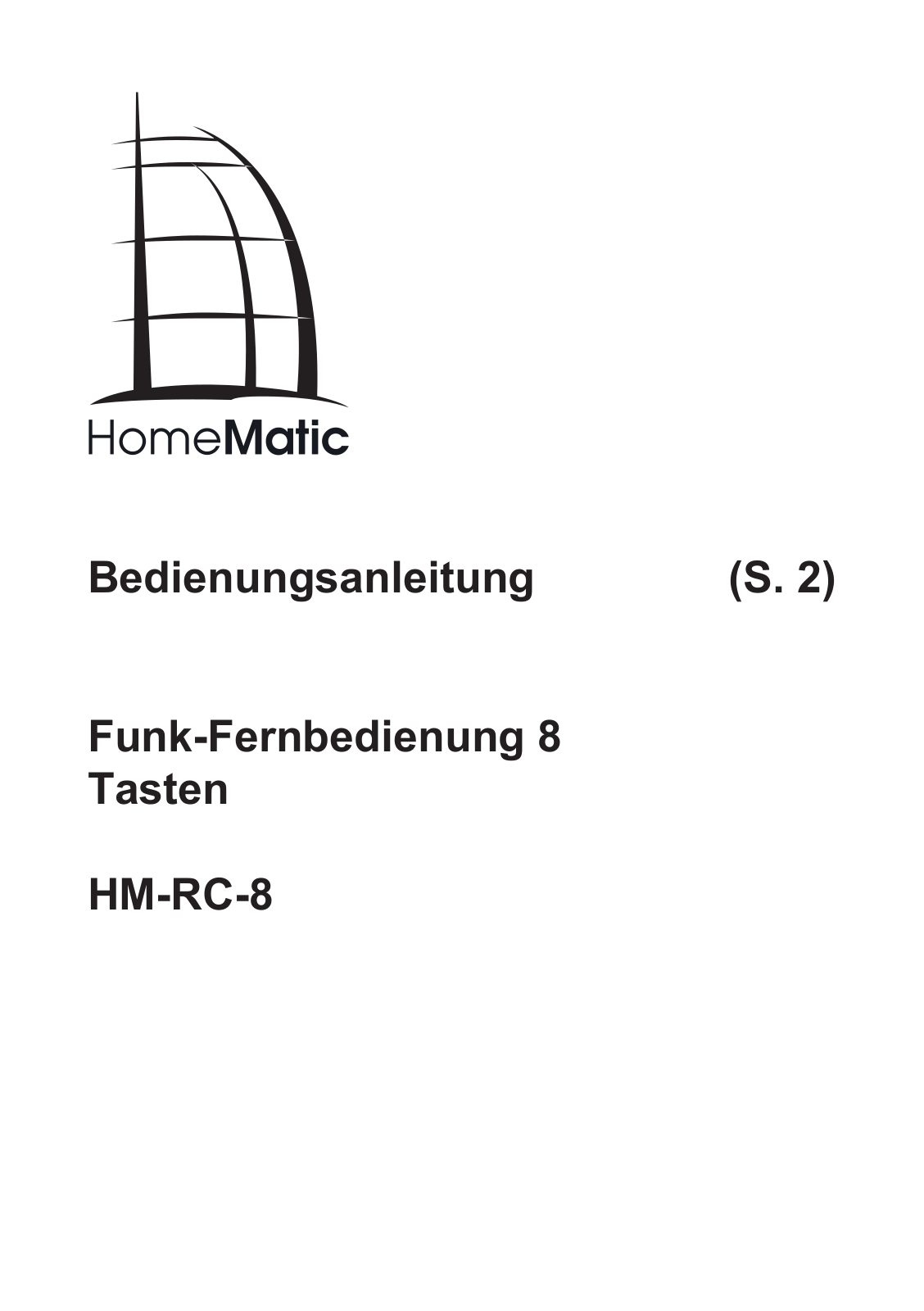 Homematic HM-RC-8 Operating Manual