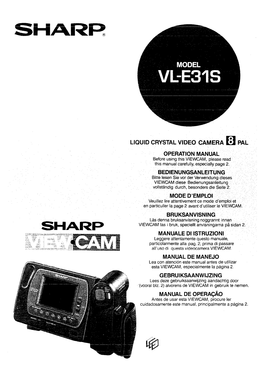 Sharp VL-E31S User Manual