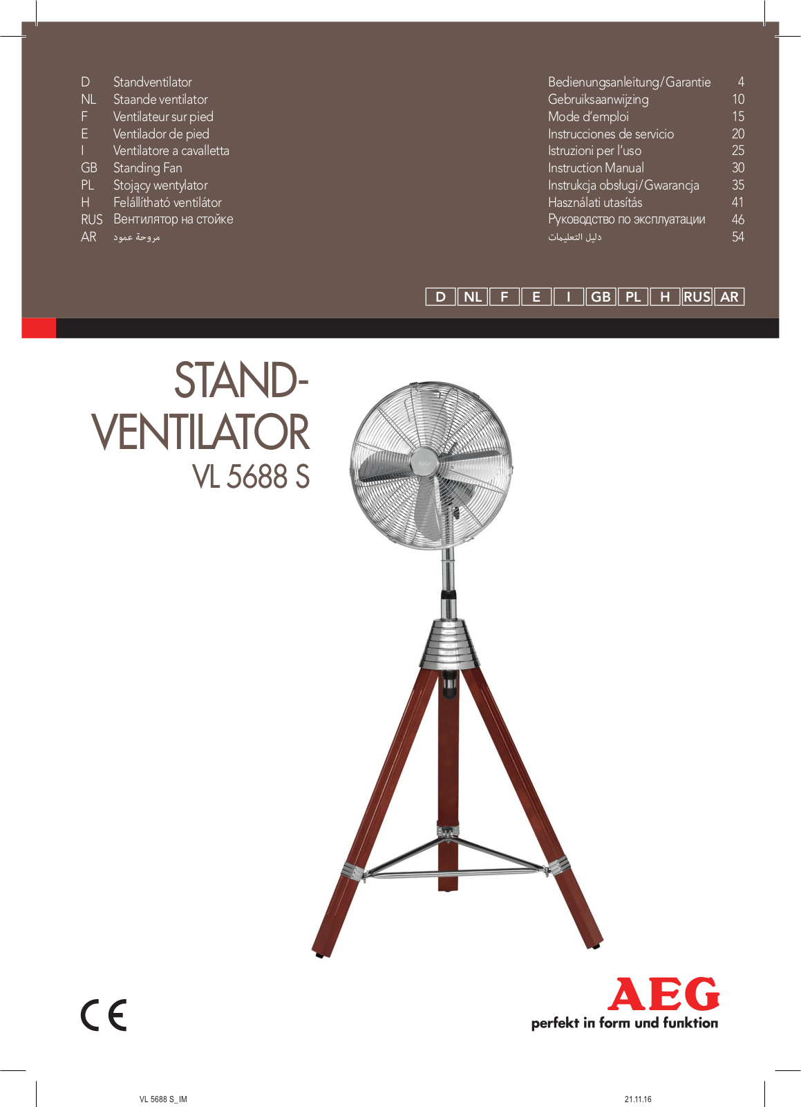 AEG VL 5688 S operation manual