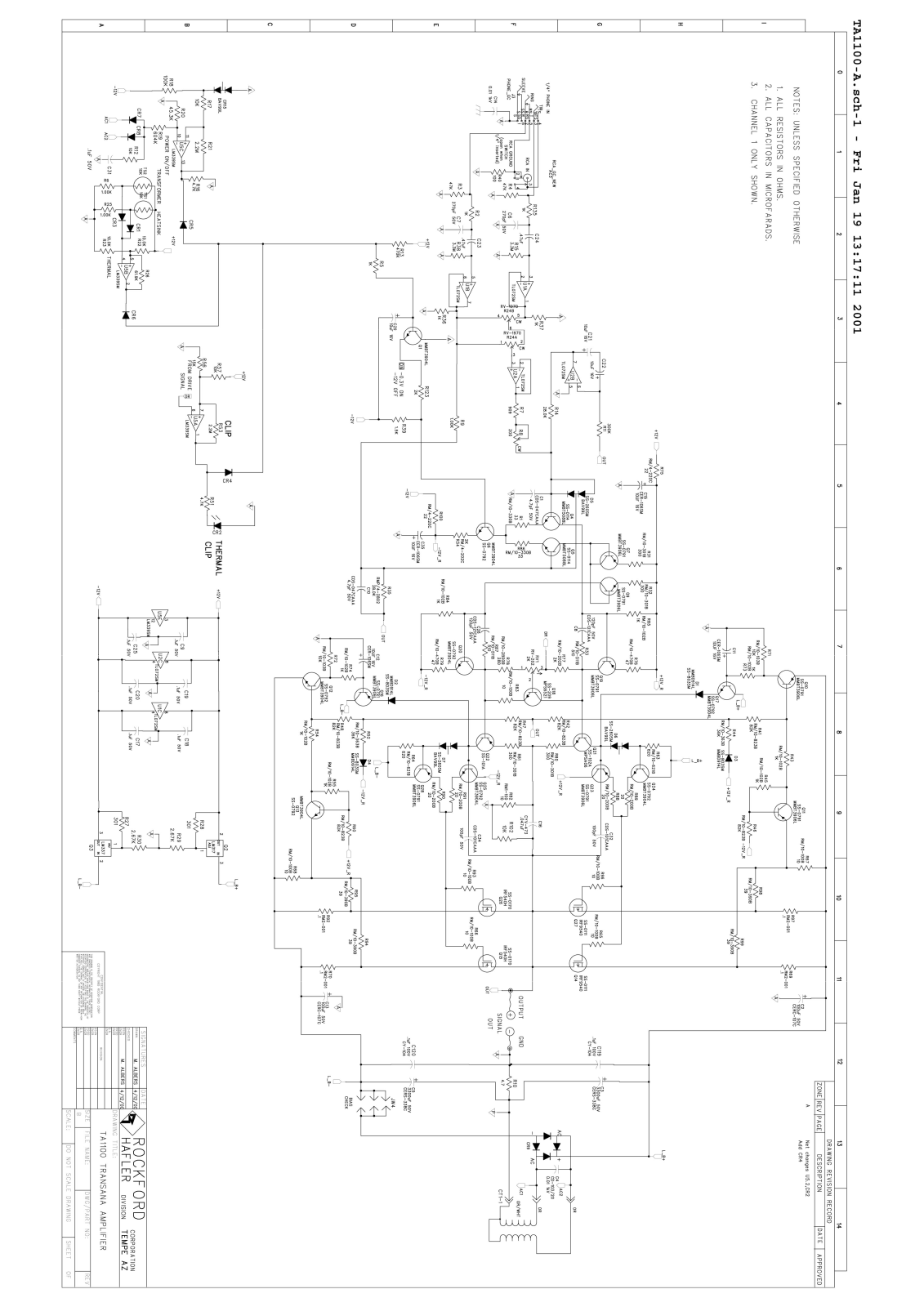 Hafler TA-100-F Schematic