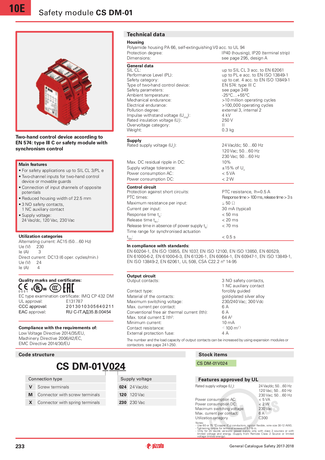 Pizzato CS DM-01 Data Sheet - ManualMachine.com
