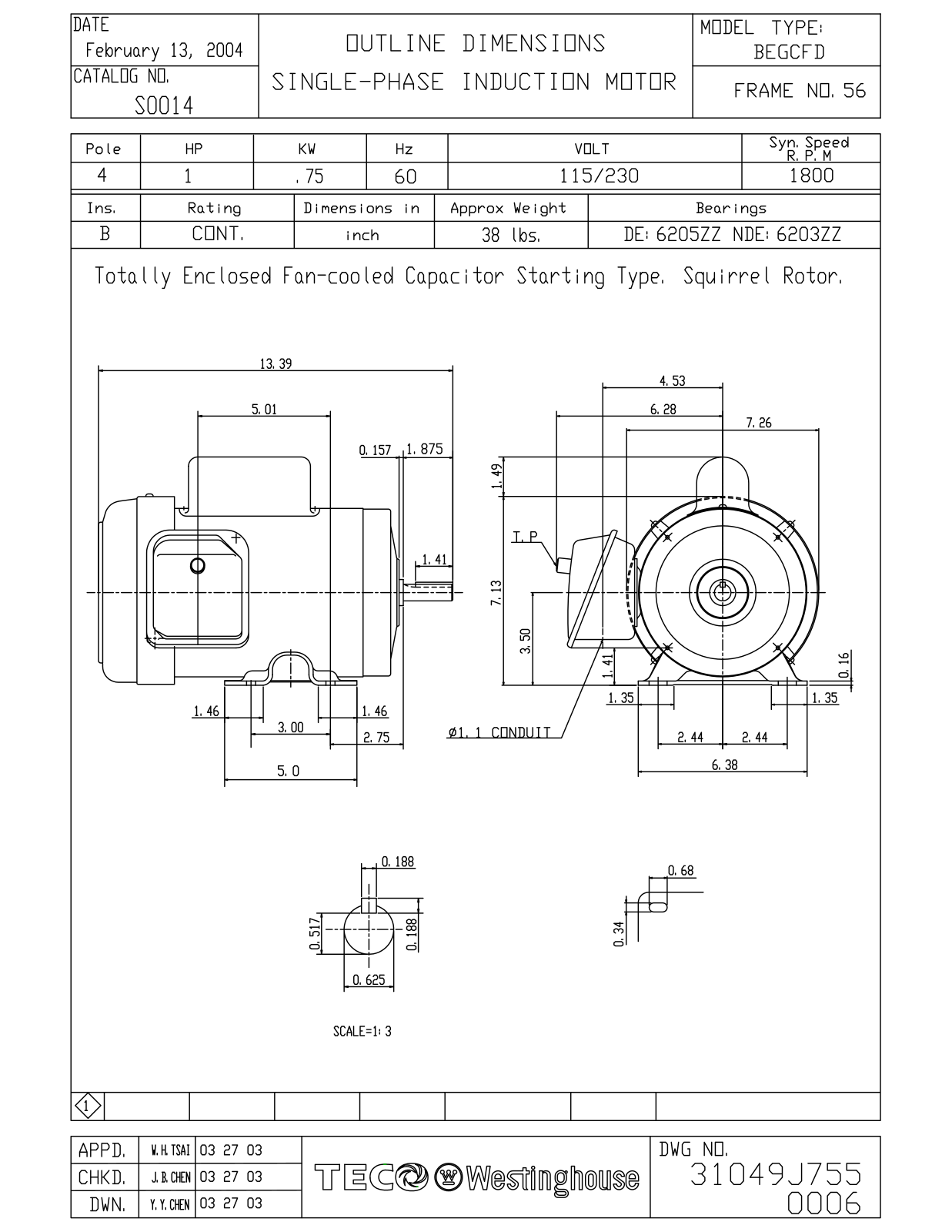 Teco S0014 Reference Drawing