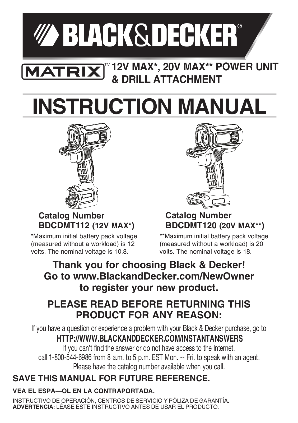 Black & Decker BDCDMT1206KITS User Manual