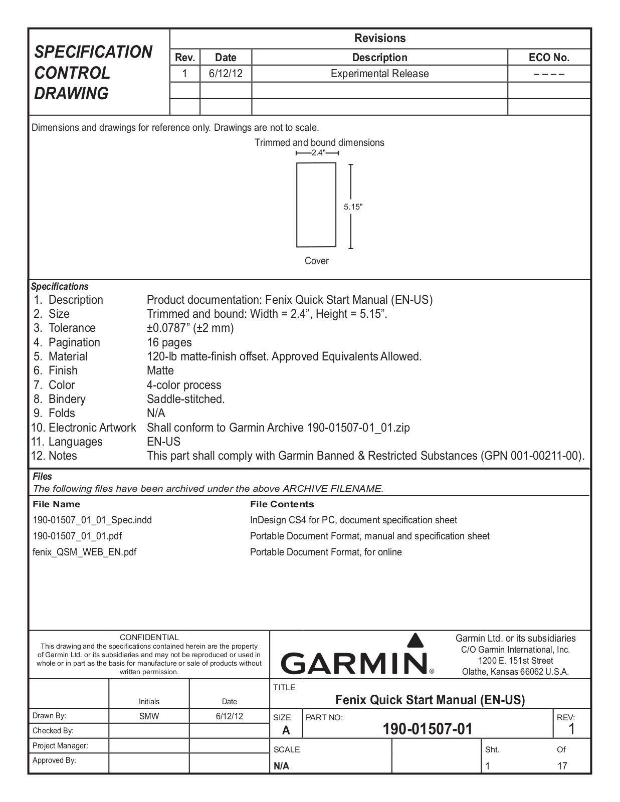 Garmin O2AWGD Users Manual