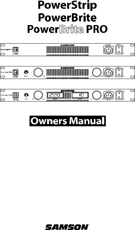 Samson PS10, PB10, PB10PRO User manual