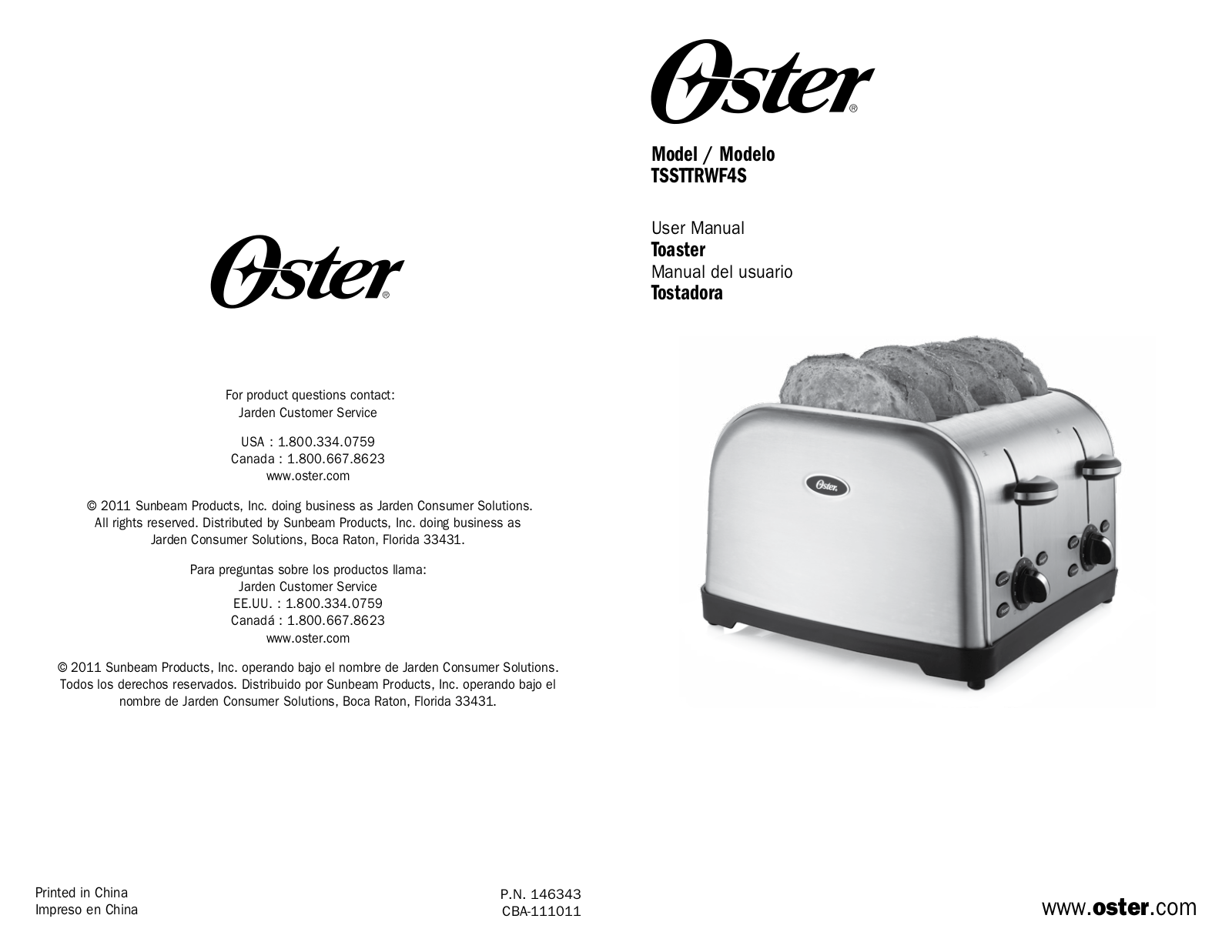 Oster TSSTTRWF4S User Manual