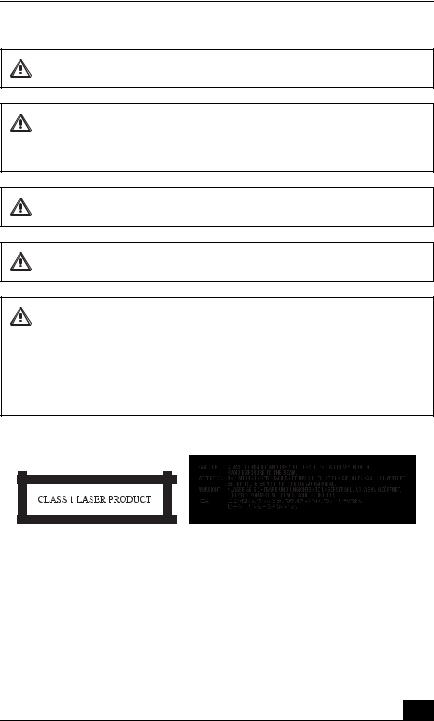 Sony VAIO VGN-TX670P, VAIO VGN-TX650P Safety Information