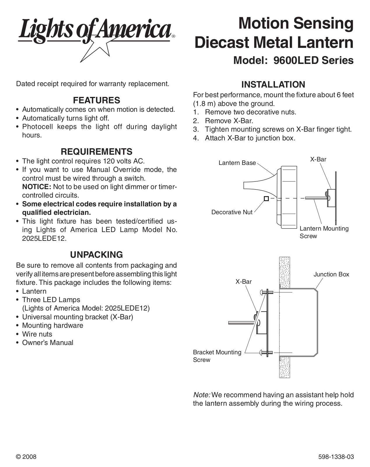 Heath Zenith 9600LED User Manual