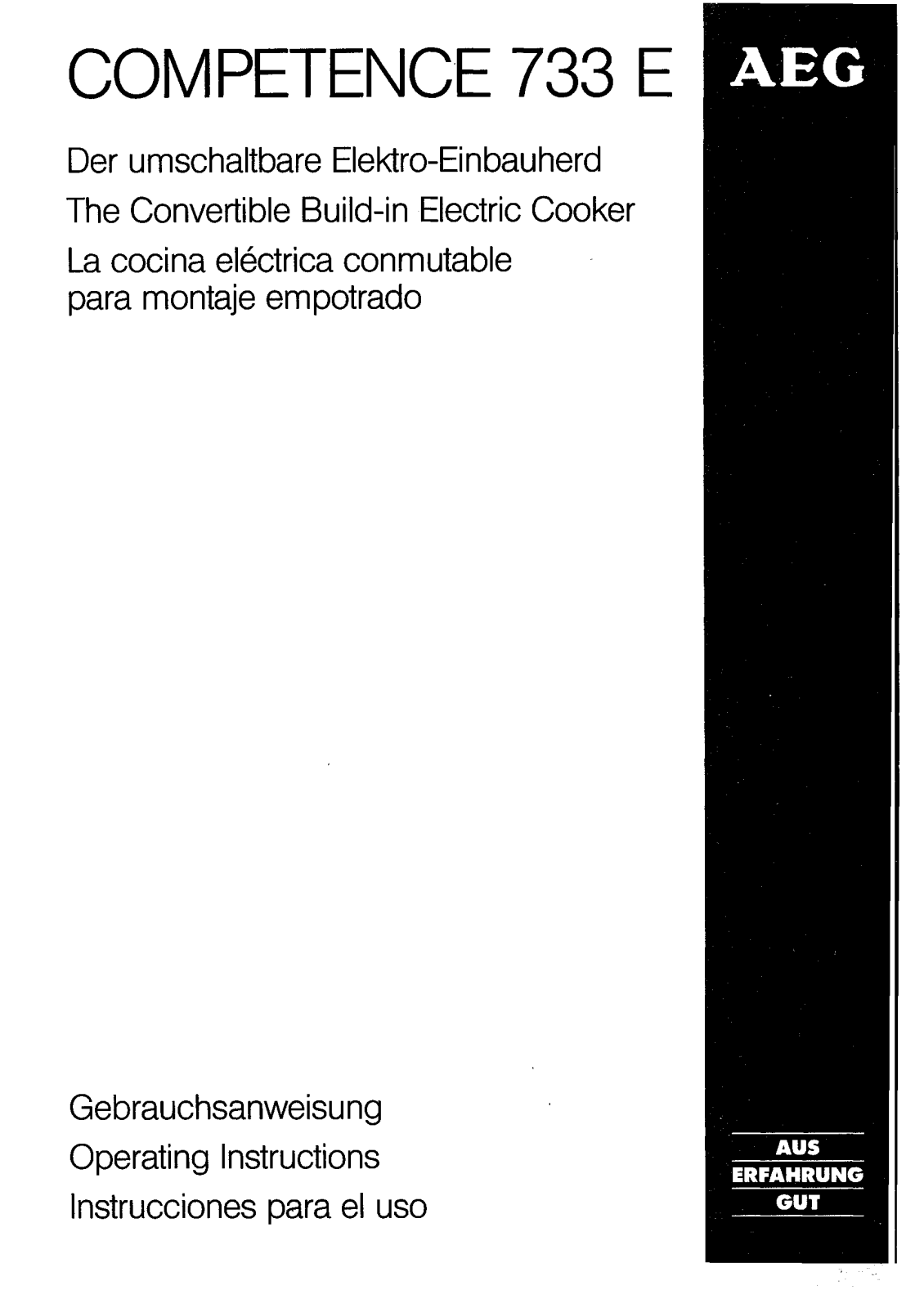 AEG-Electrolux 733E-D, 733E-W User Manual