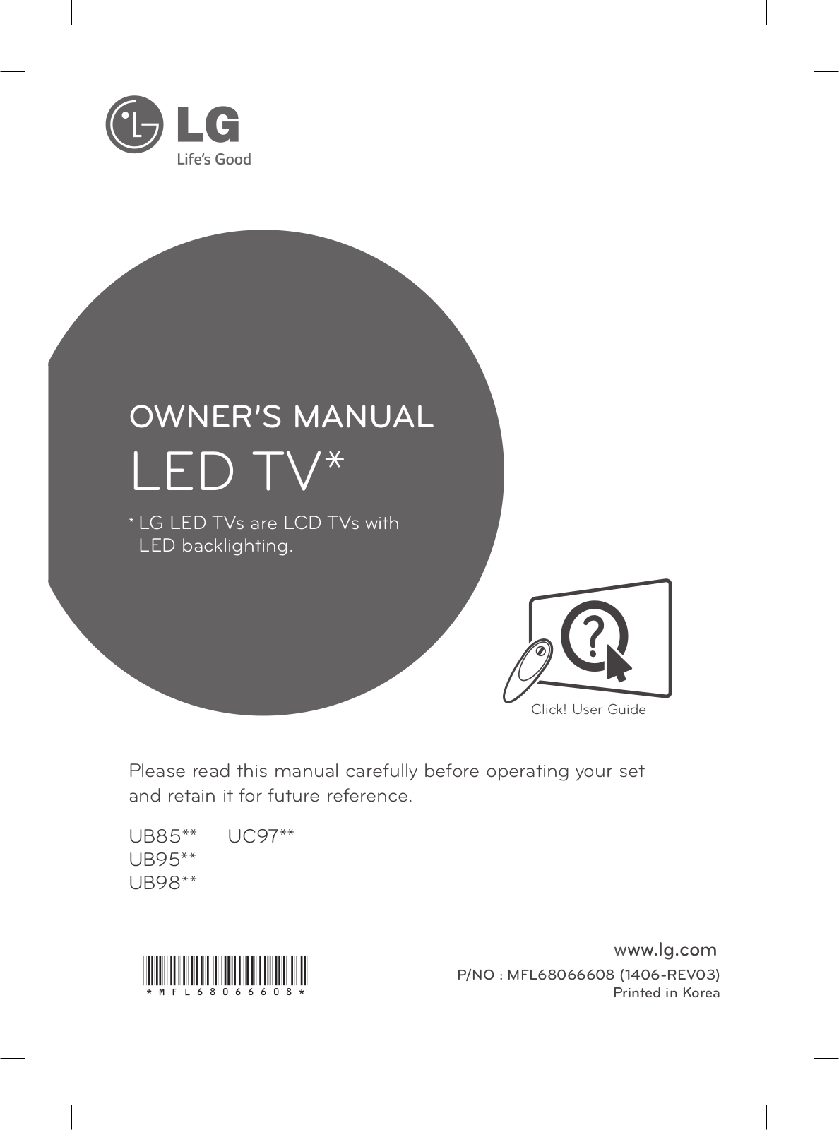 LG 98UB980V User Manual