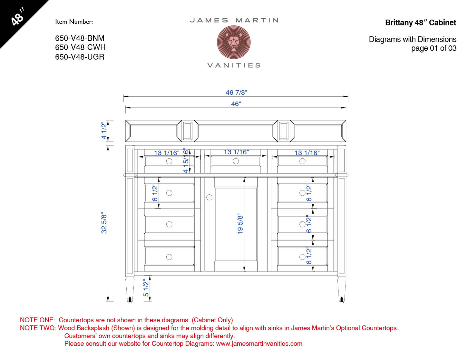 James Martin 650V48BKO3CLW, 650V48BKO3OCAR, 650V48BKO3OGLB, 650V48BNM3AF, 650V48BNM3CLW Diagram