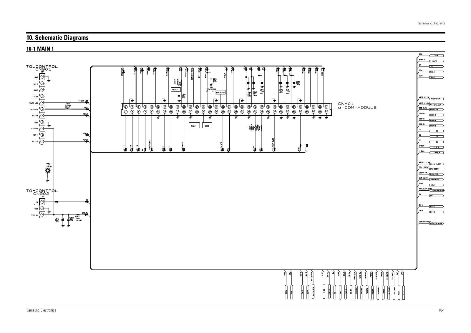 Samsung SP54T6HFX, SP47W3HFX, SP62T6HFX Schematics Diagram