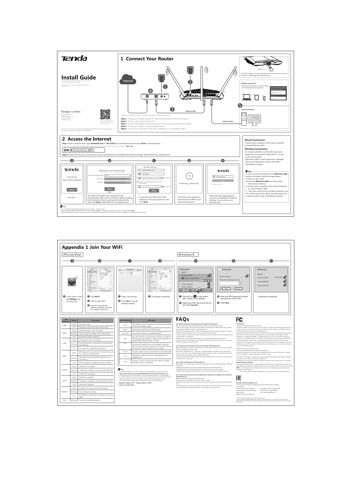 TENDA TECHNOLOGY AC18 User Manual