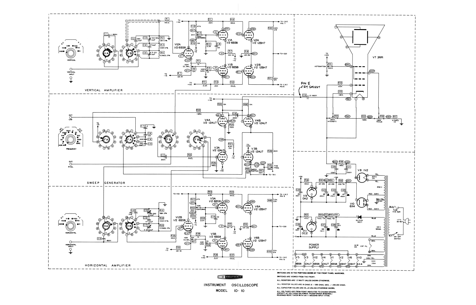 Heathkit IO-10 Schematic