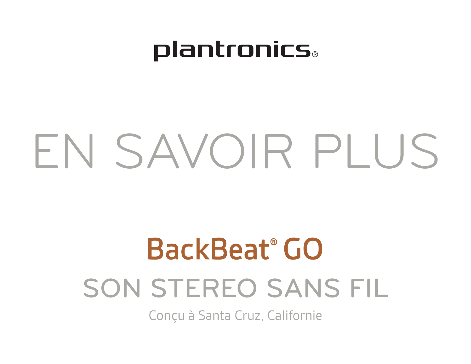 PLANTRONICS BACKBEAT GO User Manual