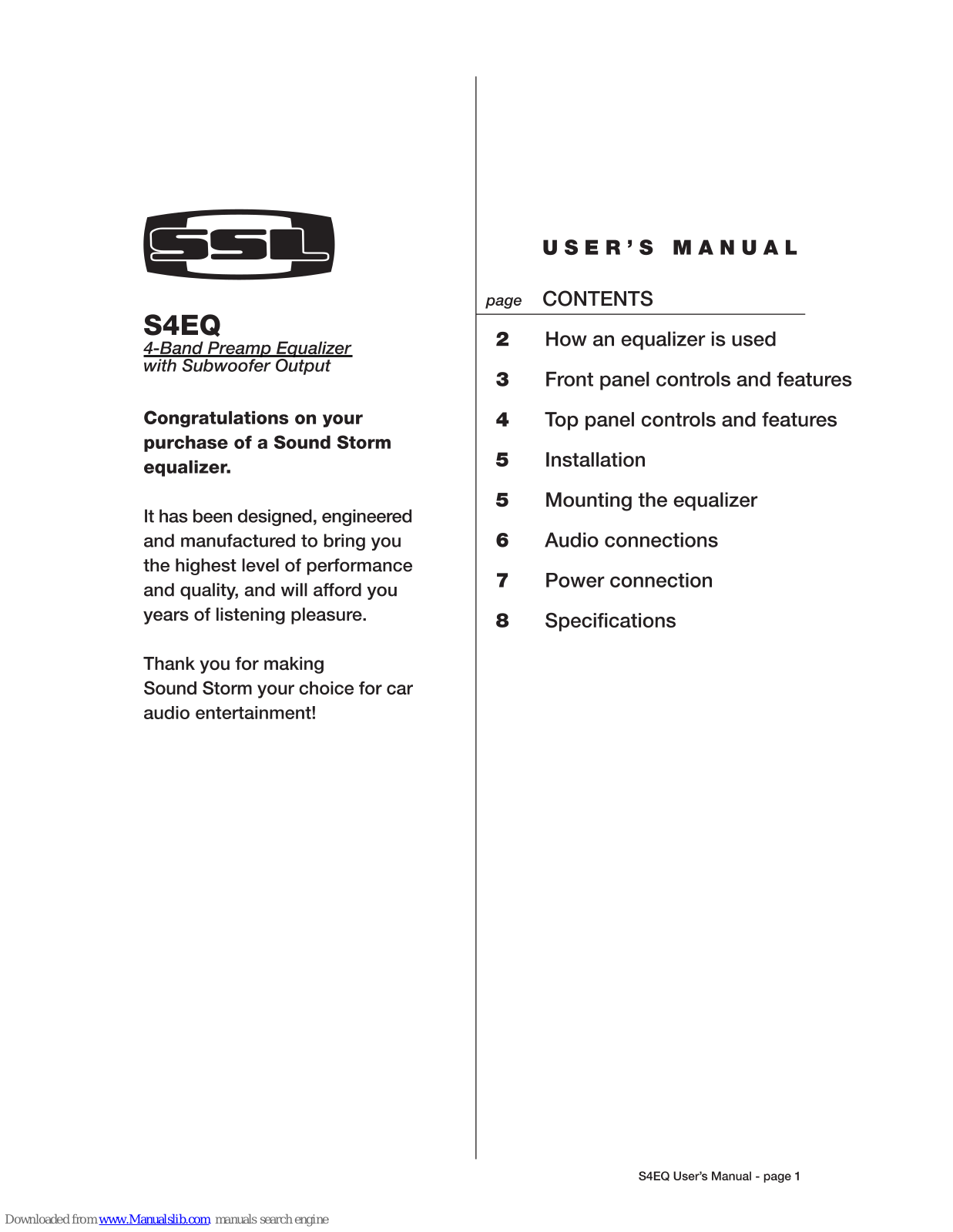 Ssl S4EQ User Manual