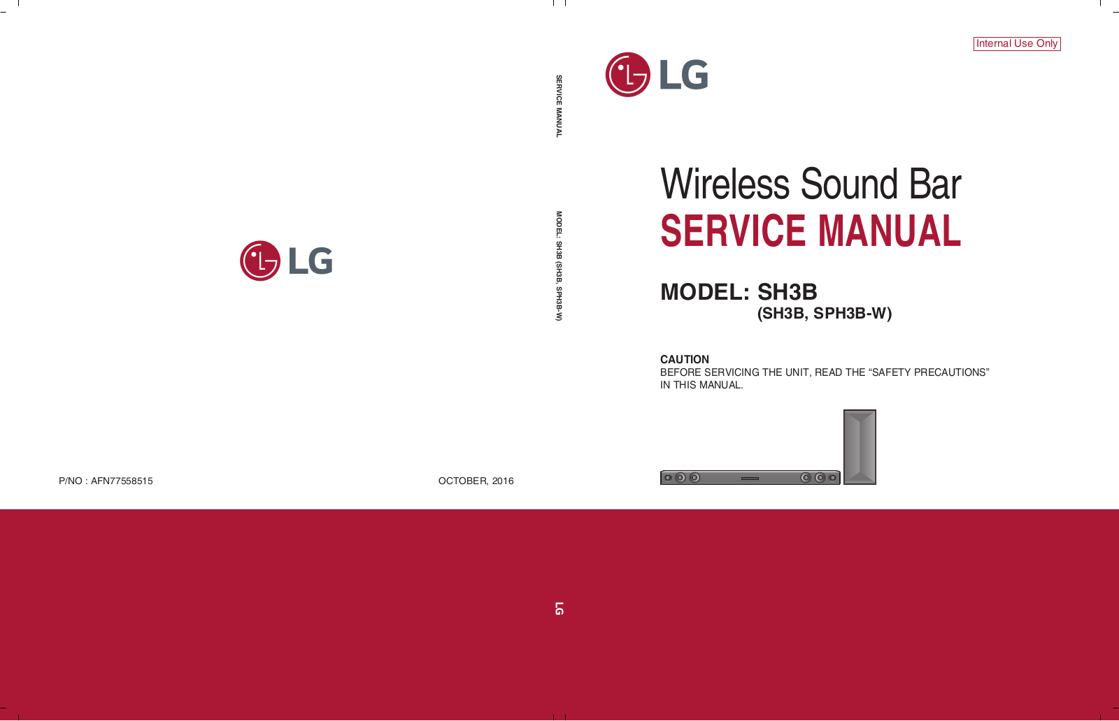 LG SH3B, SPH3B-W Service manual