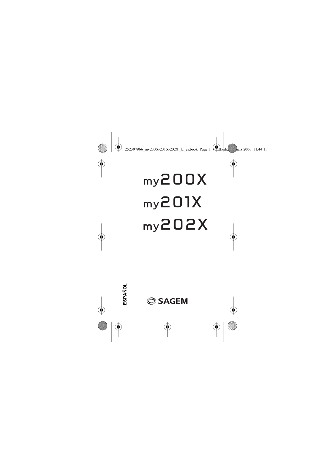 Sagem MY201X User Manual