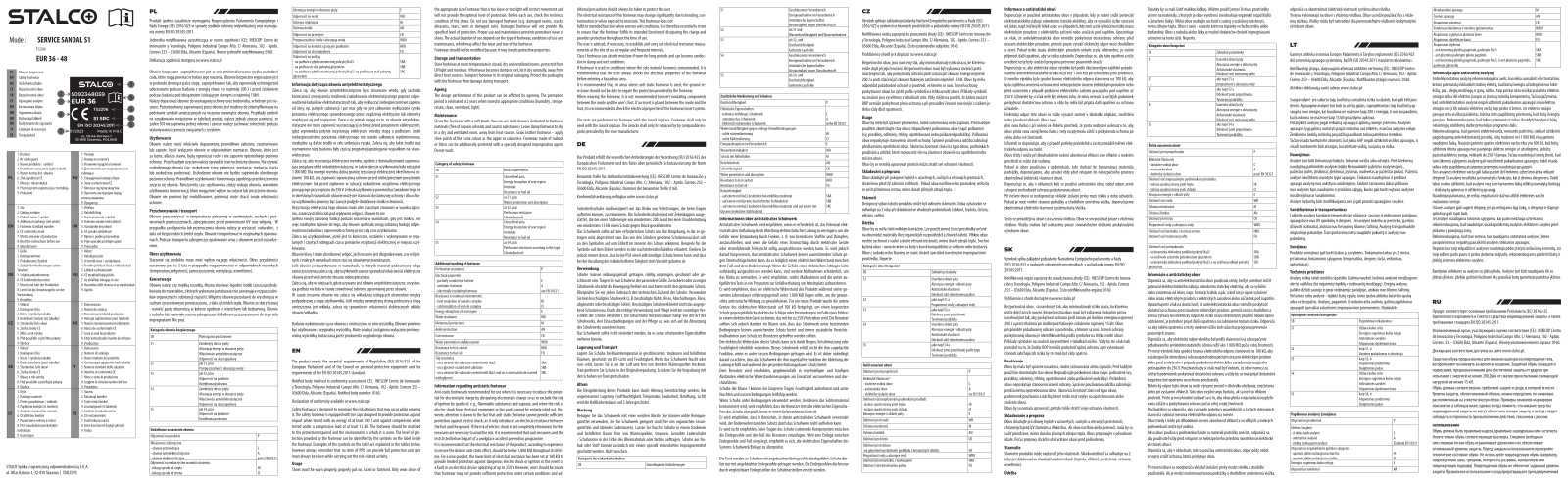 STALCO SERVICE SANDAL S1 User guide - ManualMachine.com