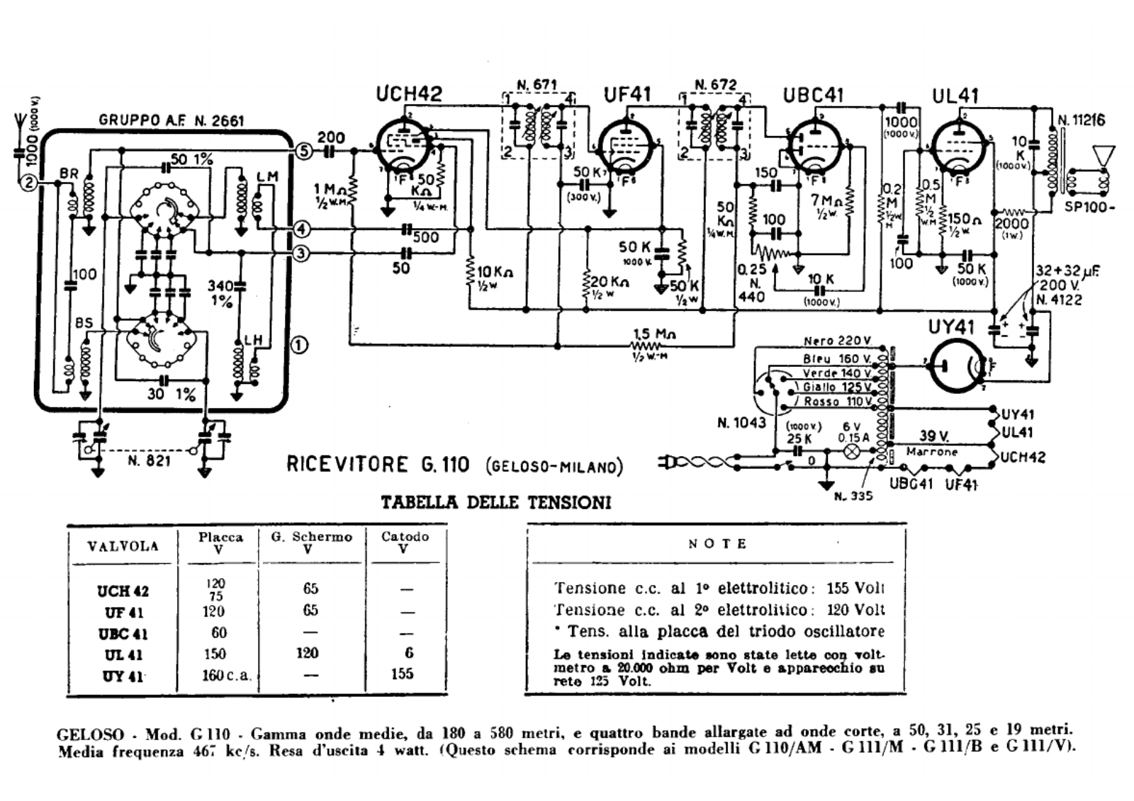 Geloso g110 schematic