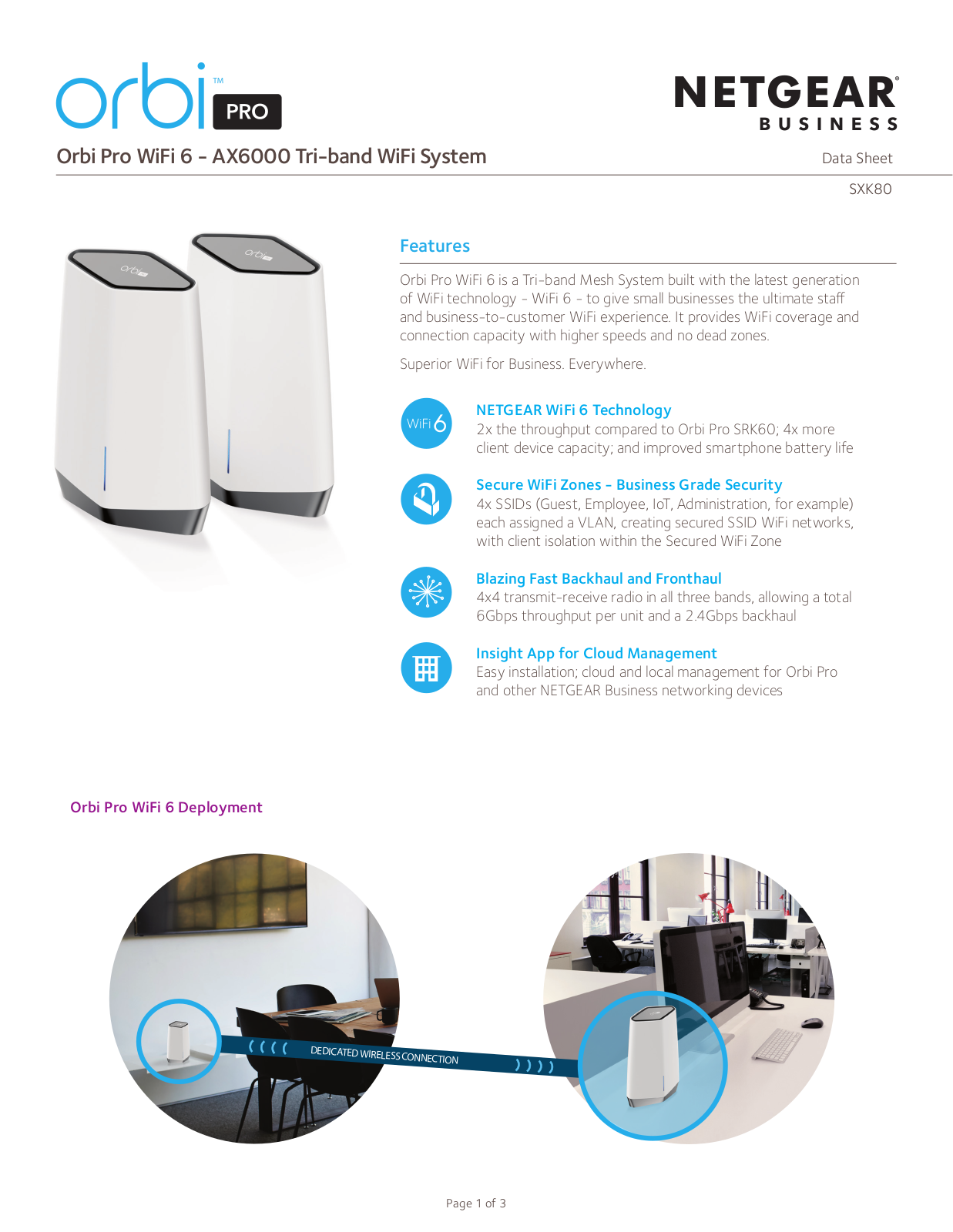 Netgear SXK80-100EUS Product Data Sheet